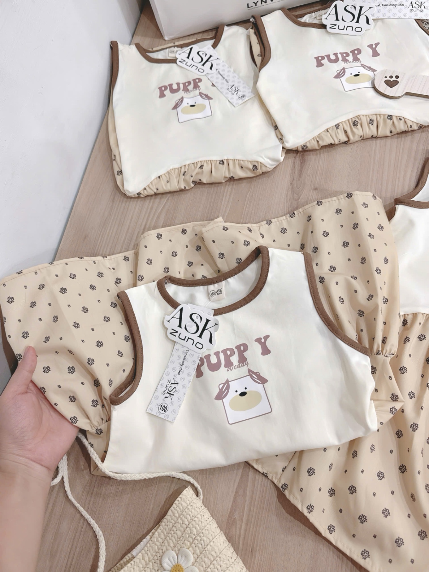 VÁY BE XN PUPLY PHỐI HOA