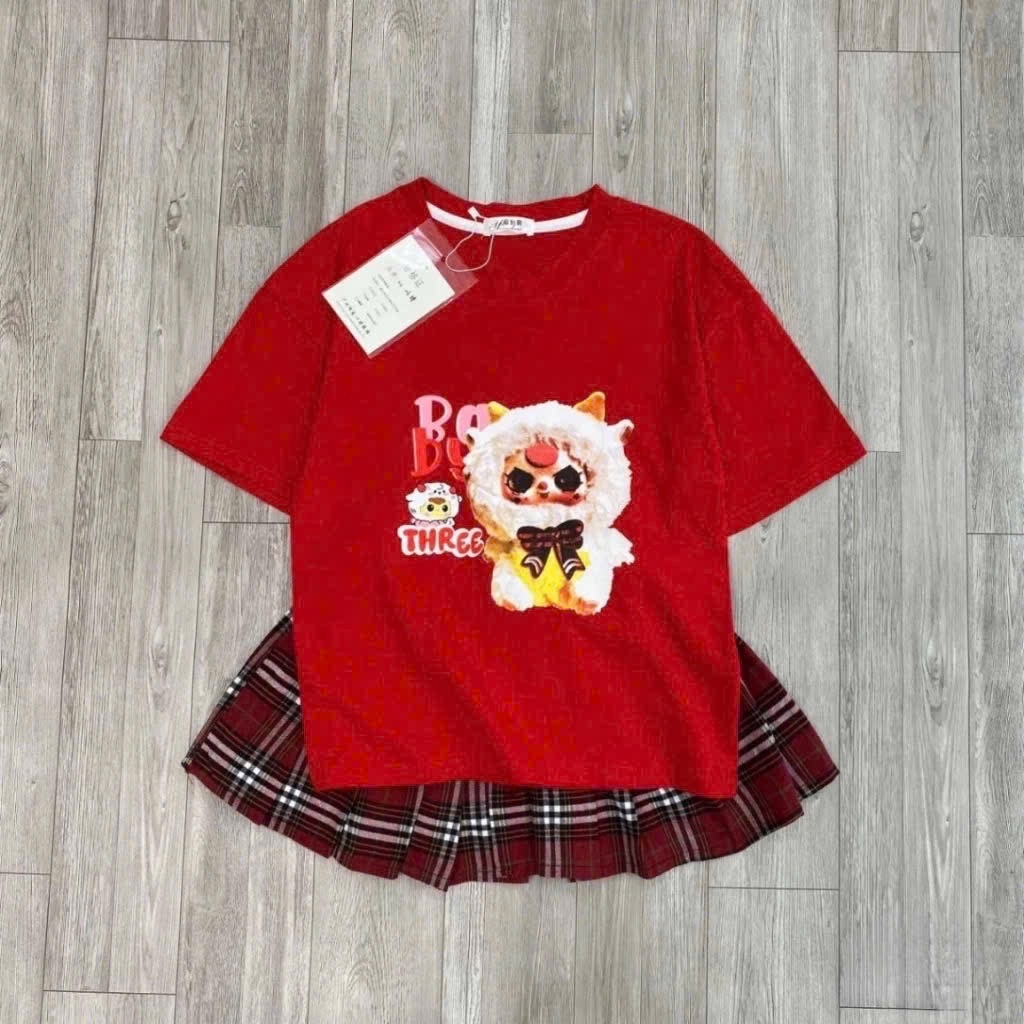 XẢ KHO SÉT BỘ BB3 MÀU ĐỎ MIX CV KẺ ĐỎ