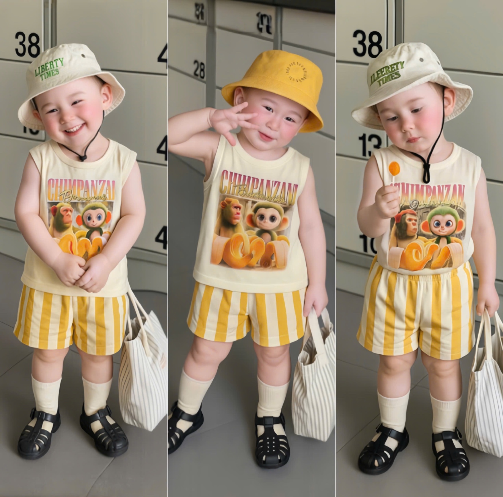 BỘ BA LỖ BE CHIMPAZINI KHỈ CHUỐI
