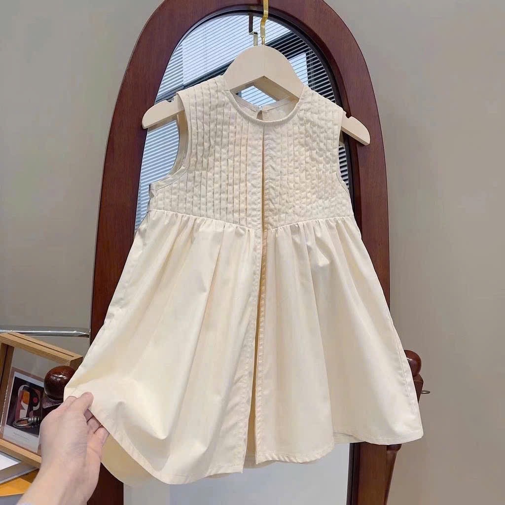 XẢ KHO VÁY XN 2 MÀU NÂU KEM