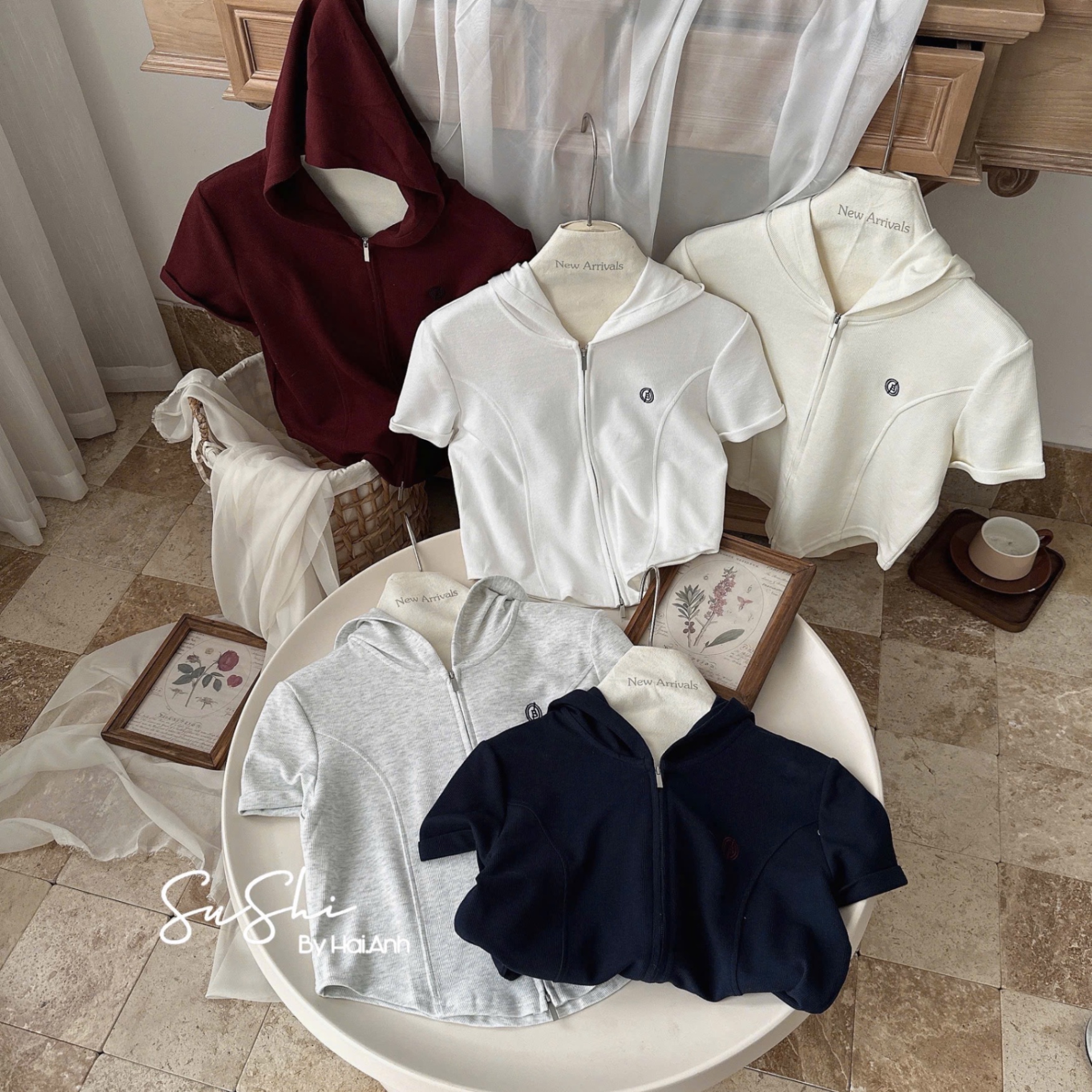 M1289 - ÁO PULL CỘC KHOÁ MŨ B QCCC