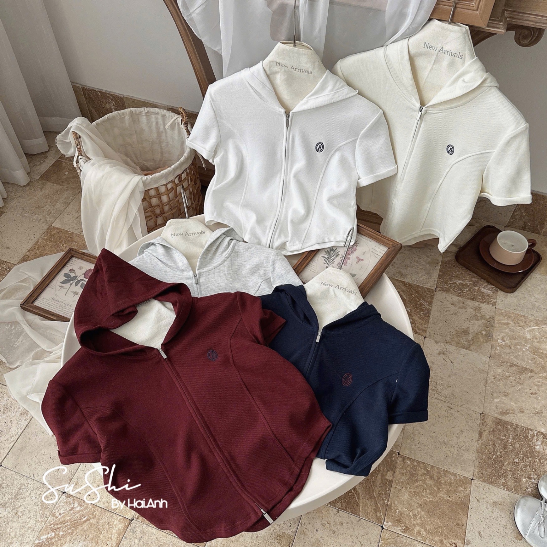 M1289 - ÁO PULL CỘC KHOÁ MŨ B QCCC