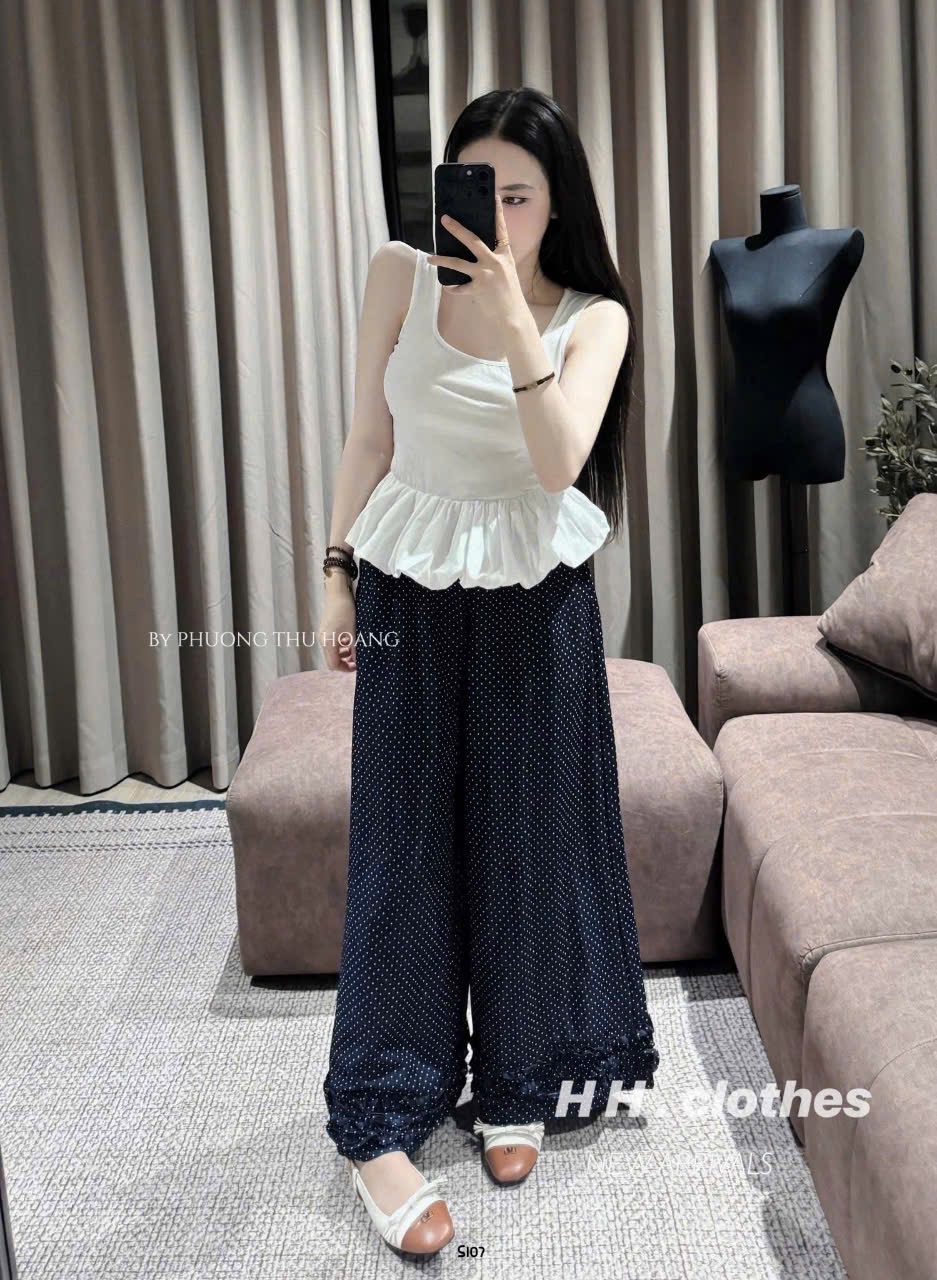 SET ÁO PELUM TRẮNG CỔ VUÔNG QUẦN BI