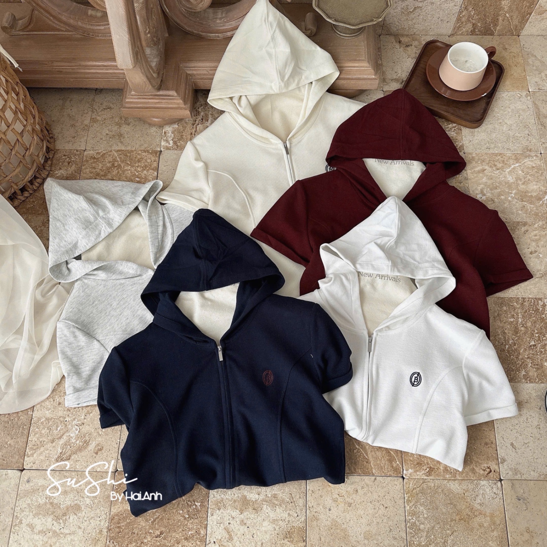 M1289 - ÁO PULL CỘC KHOÁ MŨ B QCCC