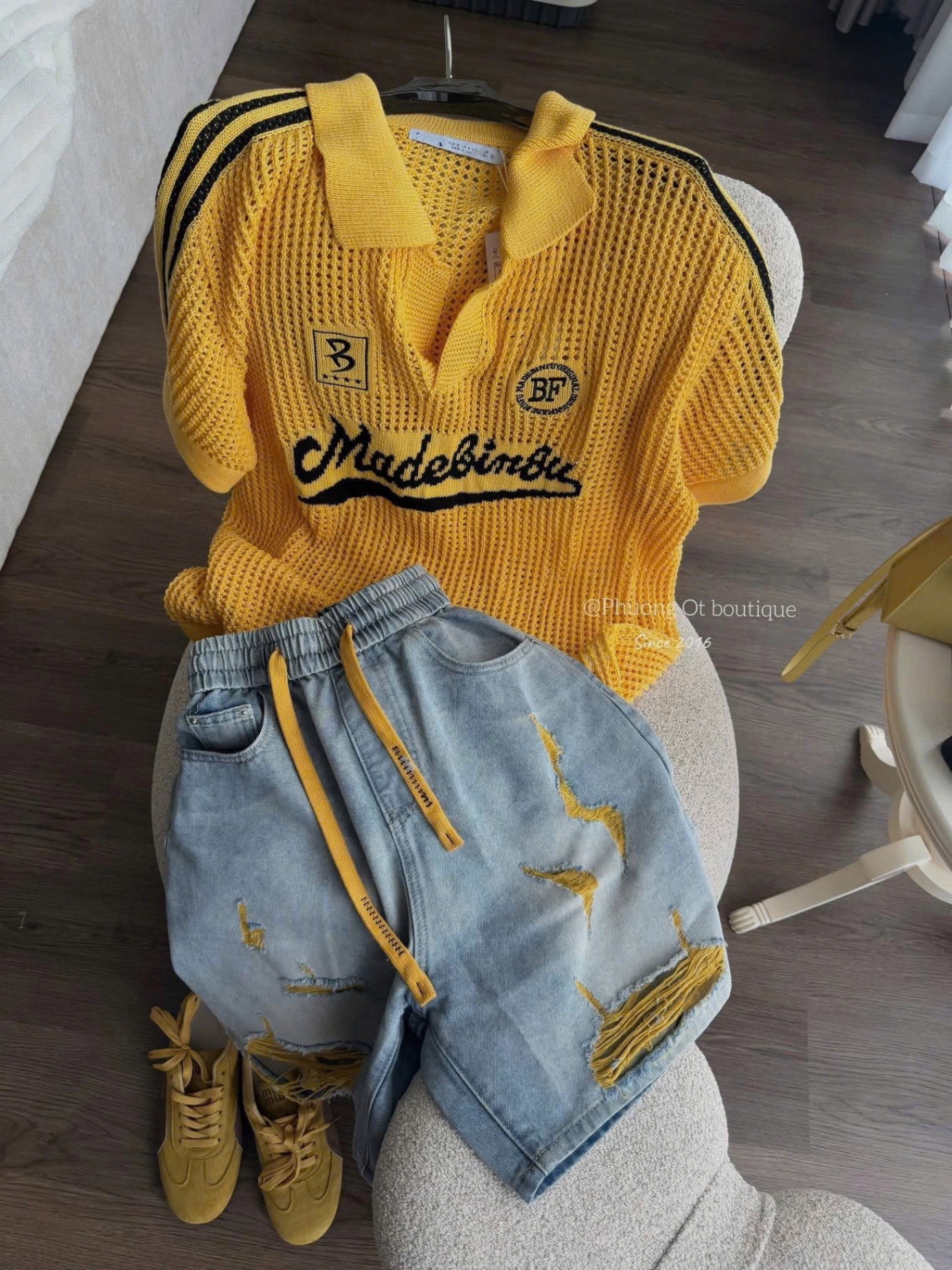ÁO LƯỚI QC CHỮ MADEL