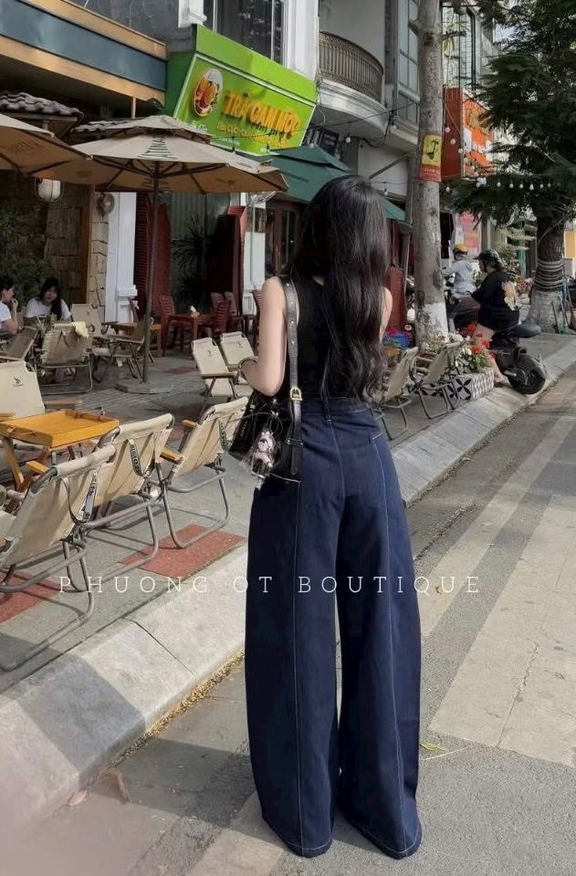 QUẦN JEAN SUÔNG LI XANH ĐẬM