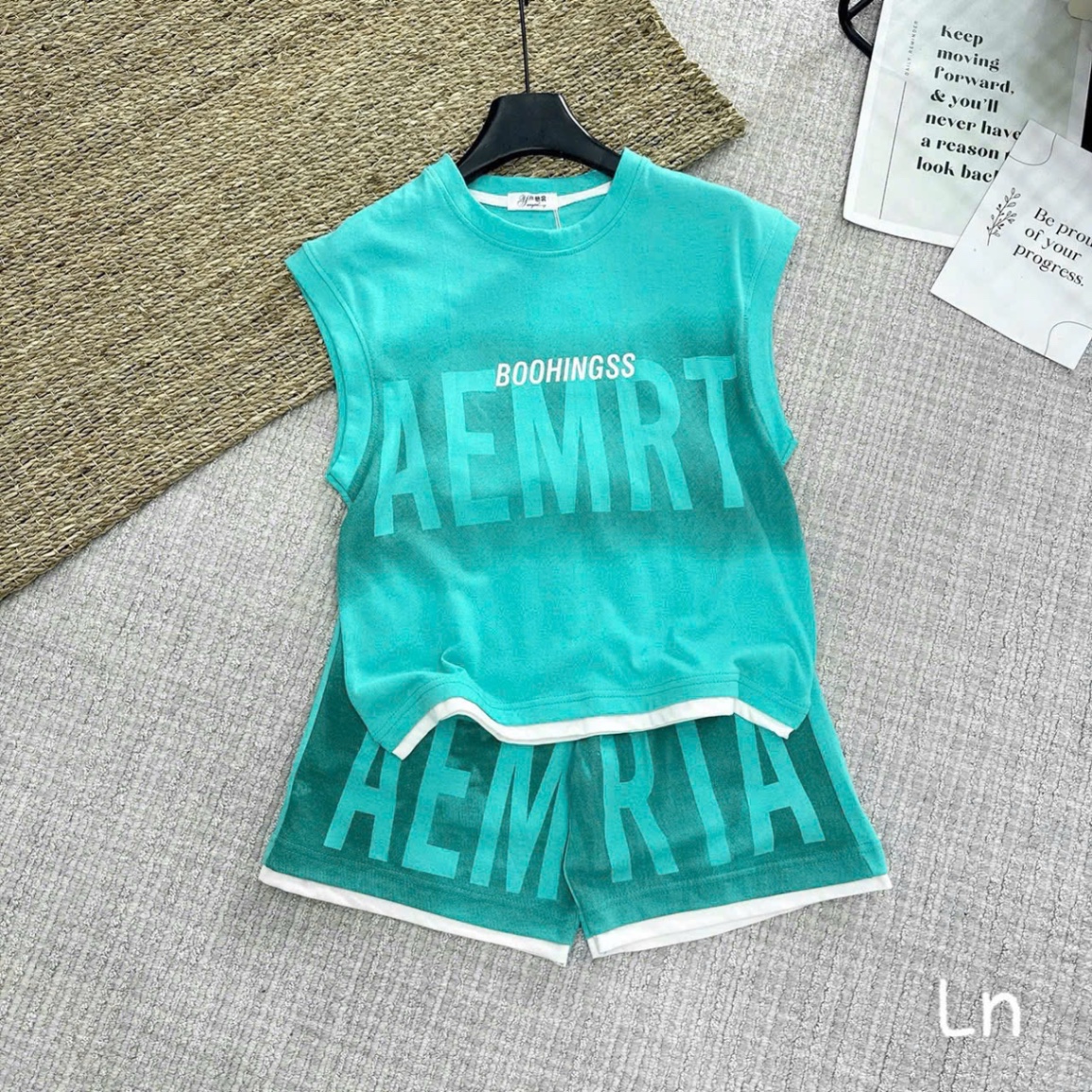 BỘ BÉ TRAI XANH PHỐI GẤU