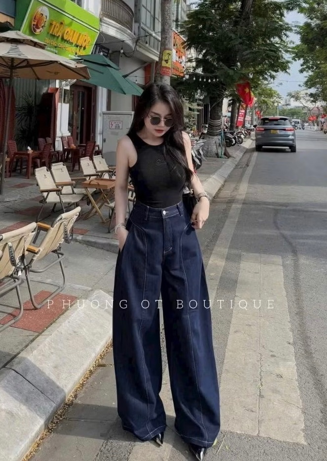 QUẦN JEAN SUÔNG LI XANH ĐẬM