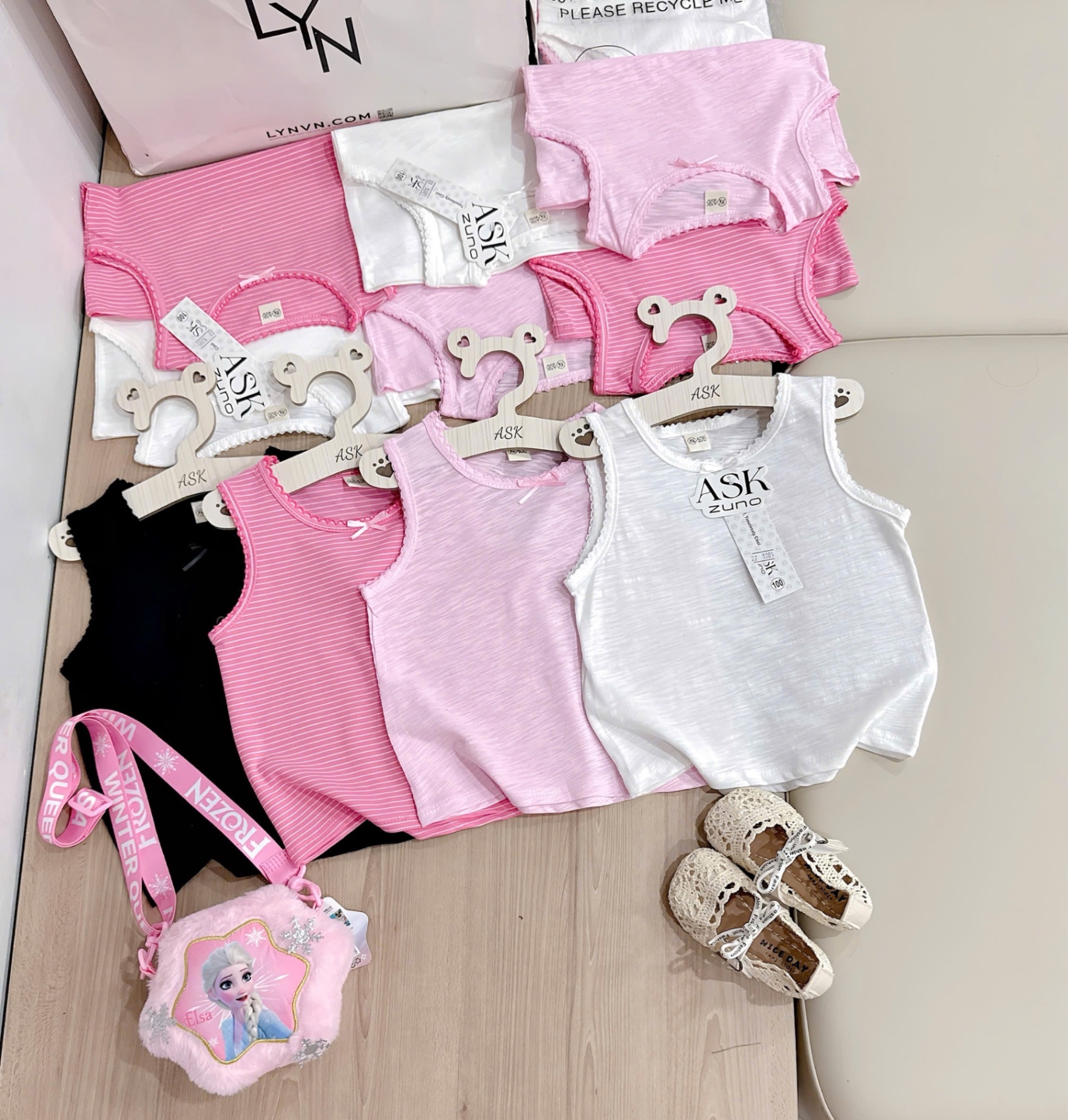 SET 4 ÁO BA LỖ XƯỚC TONE HỒNG