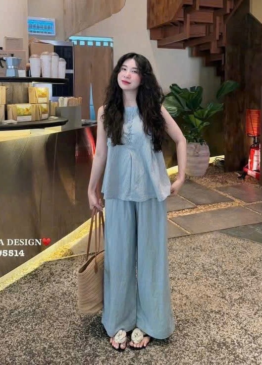 SÉT ĐŨI XANH PHỐI BÈO QUẦN SUÔNG