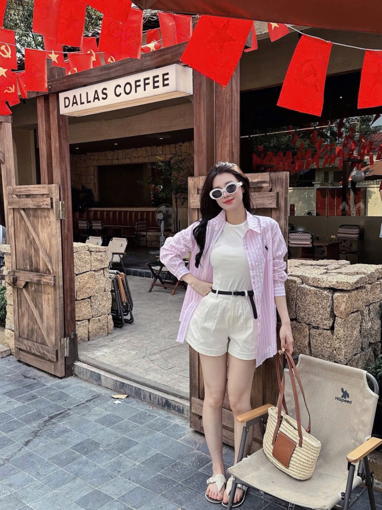 BỘ ĐÙI 3CT MIX SƠ MI KẺ HỒNG