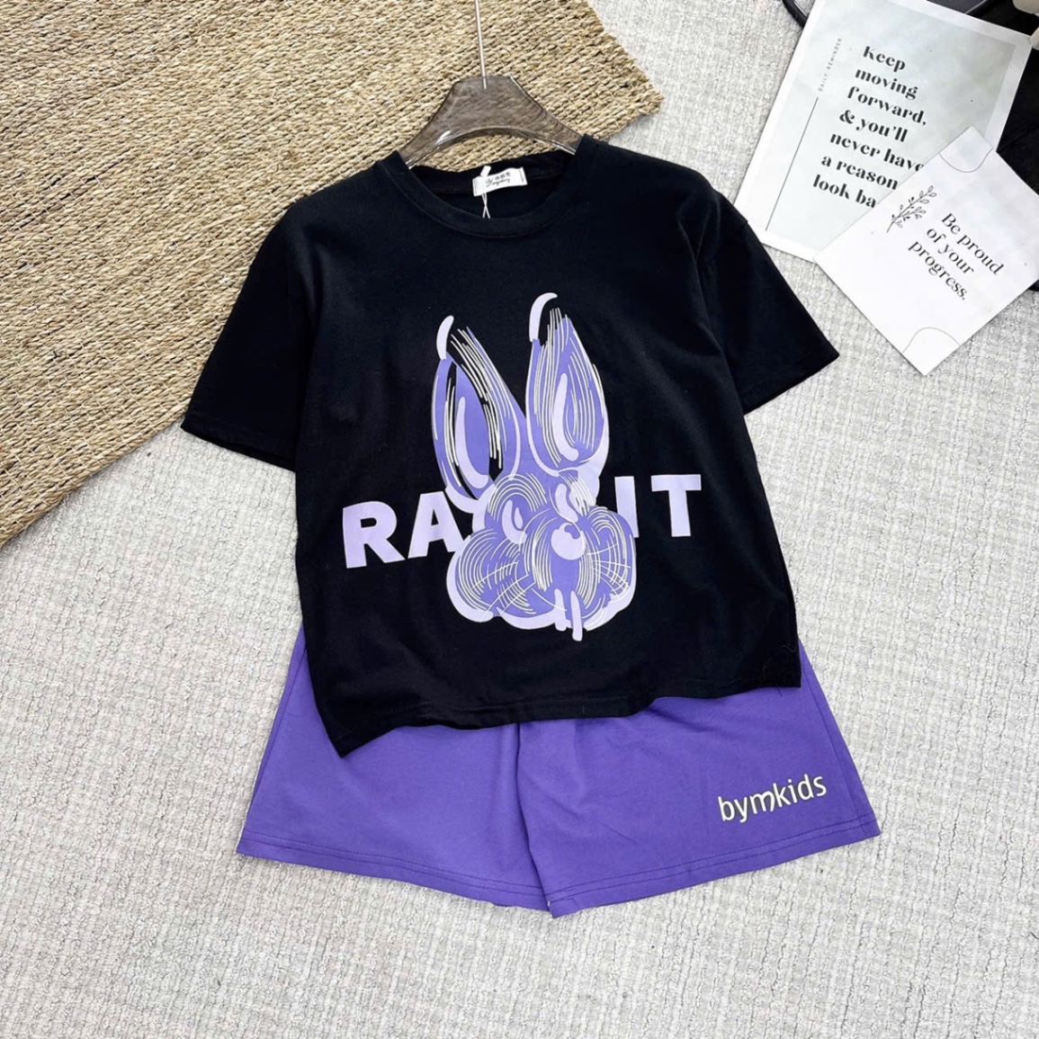 BỘ THỎ RABIT MÀU TÍM BG