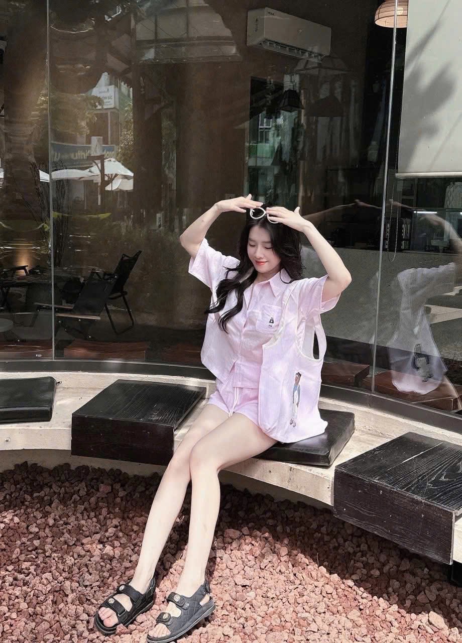 BỘ ĐÙI KẺ SƠ MI HÌNH GẤU KÈM TÚI