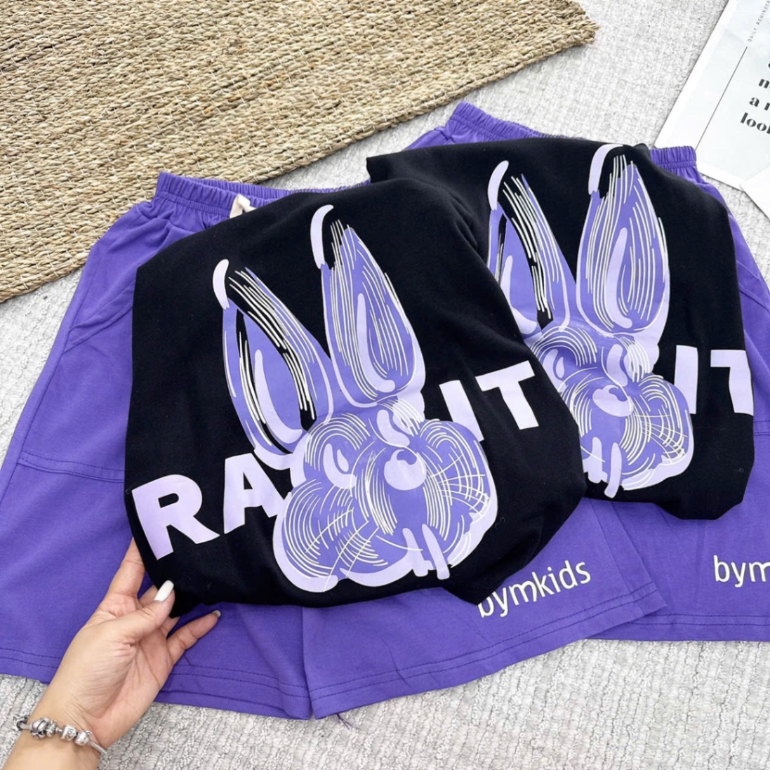 BỘ THỎ RABIT MÀU TÍM BG