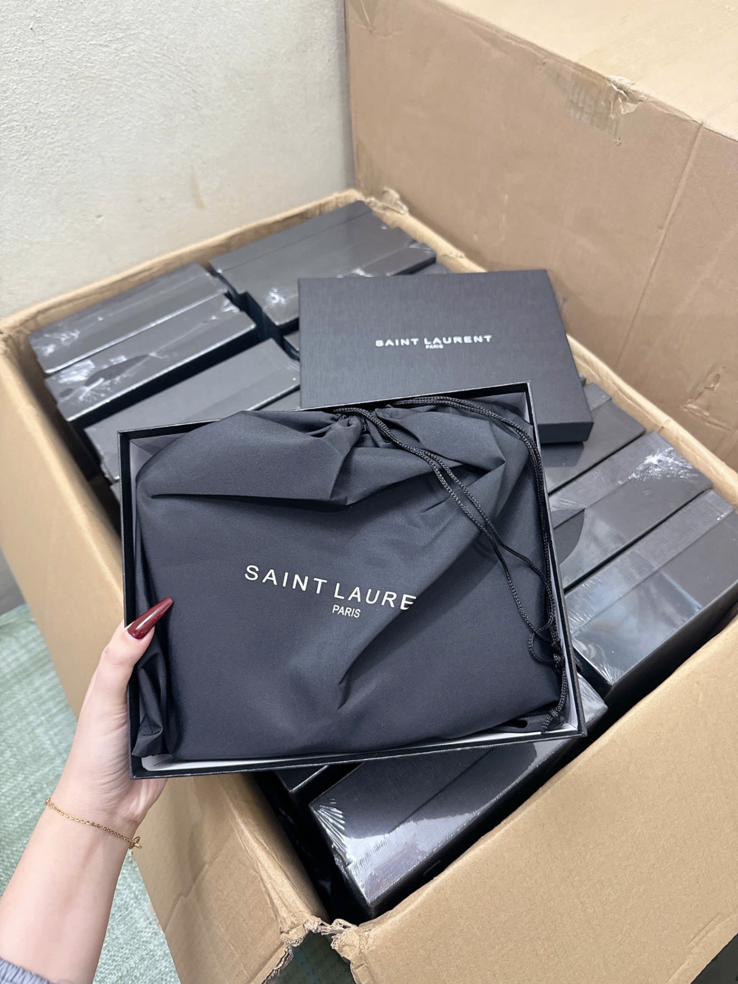 M1859 - XẢ KHO TÚI YLS DA BÓNG FULL BOX LIKE AUTH