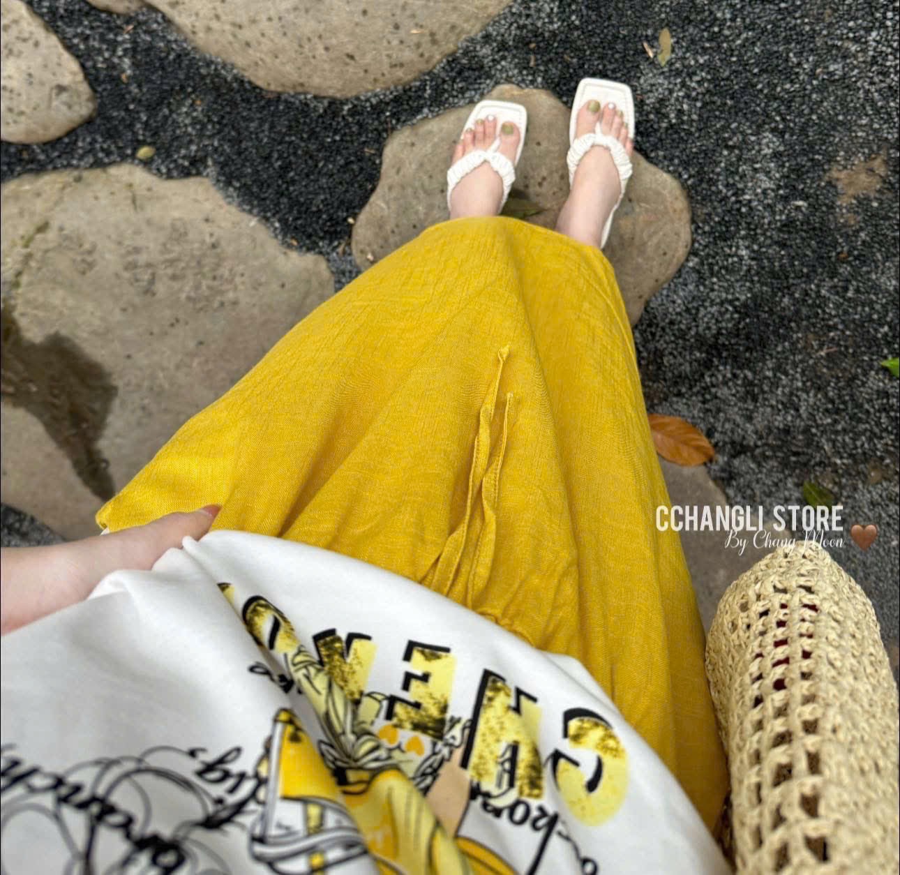 SET AO TRẮNG CÔ GÁI CV VÀNG CHERUB
