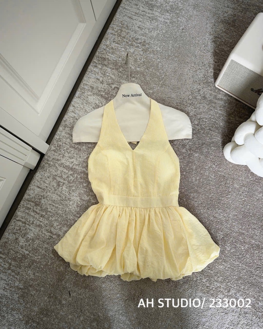 M233002 - ÁO KẺ CỔ YẾM ĐAI EO 2 MÀU