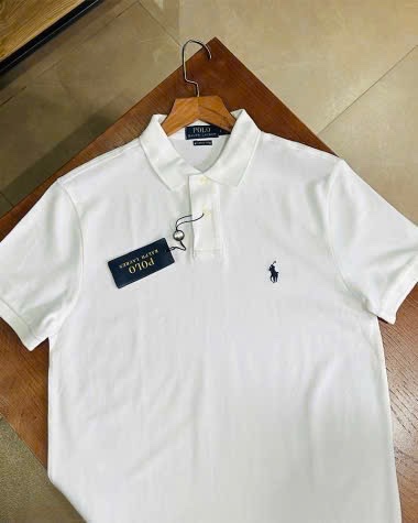 Hàng nhà máy - ÁO POLO TRẮNG THÊU NGỰA NAM