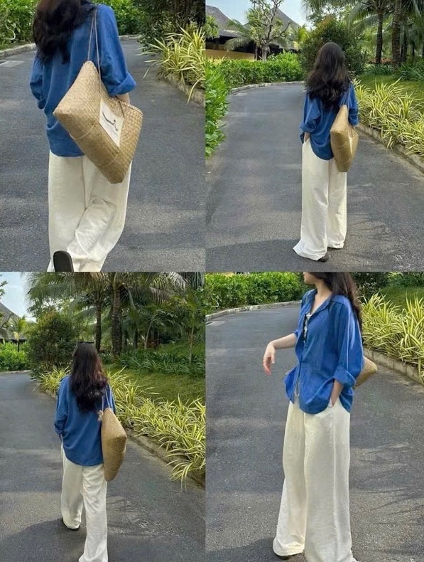 SET SƠ MI XANH QUẦN SUÔNG