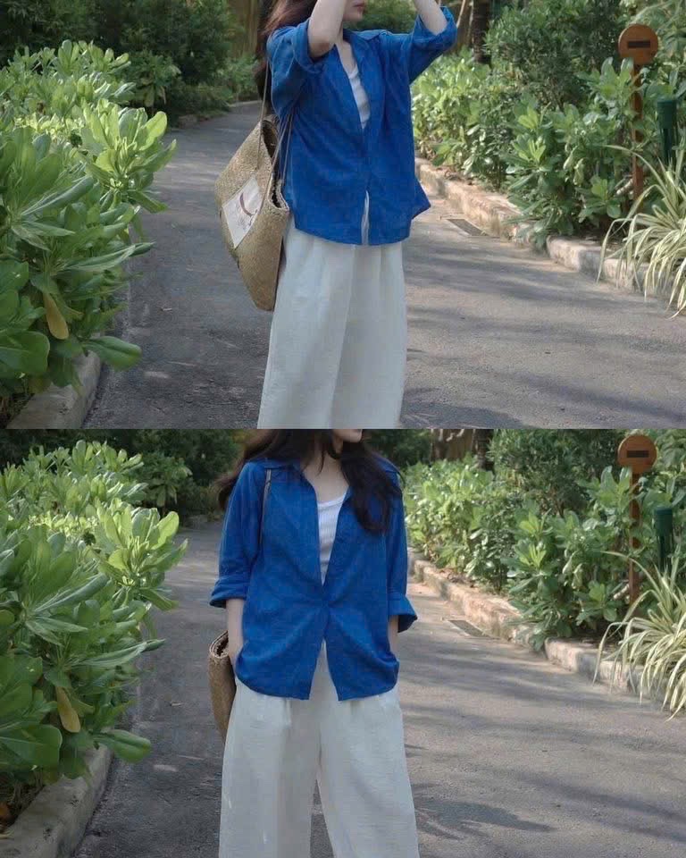 SET SƠ MI XANH QUẦN SUÔNG