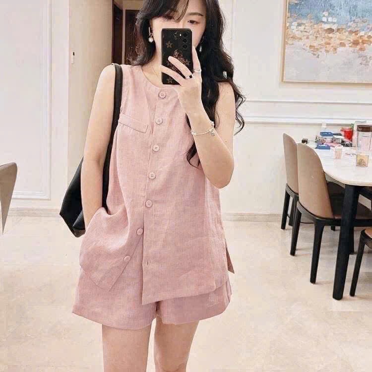 BỘ ĐÙI XN HỒNG XANH CÀI CÚC
