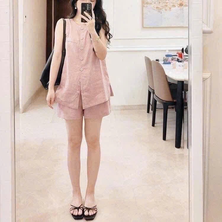 BỘ ĐÙI XN HỒNG XANH CÀI CÚC