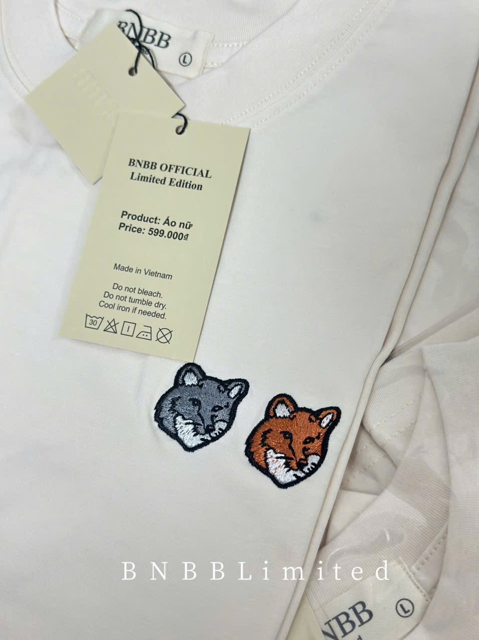ÁO PULL CỘC BE THÊU CÁO BNBB