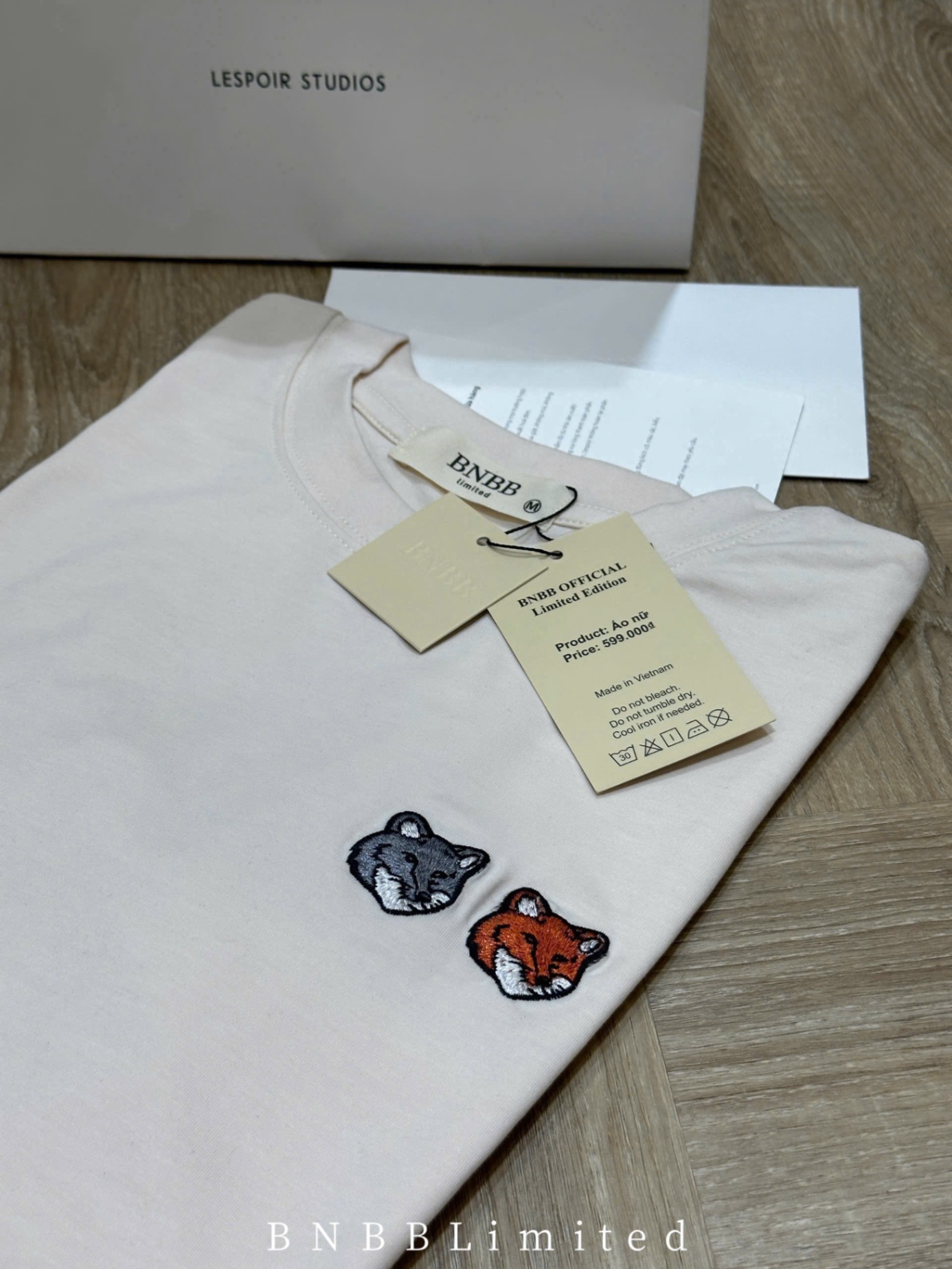 ÁO PULL CỘC BE THÊU CÁO BNBB