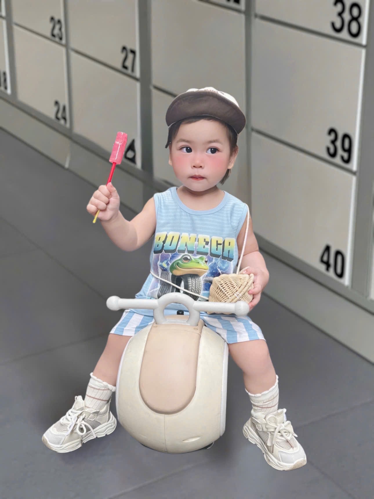 BỘ ĐÙI BA LỖ THÔNG HƠI MÀU XANH DƯƠNG AMBALUBU