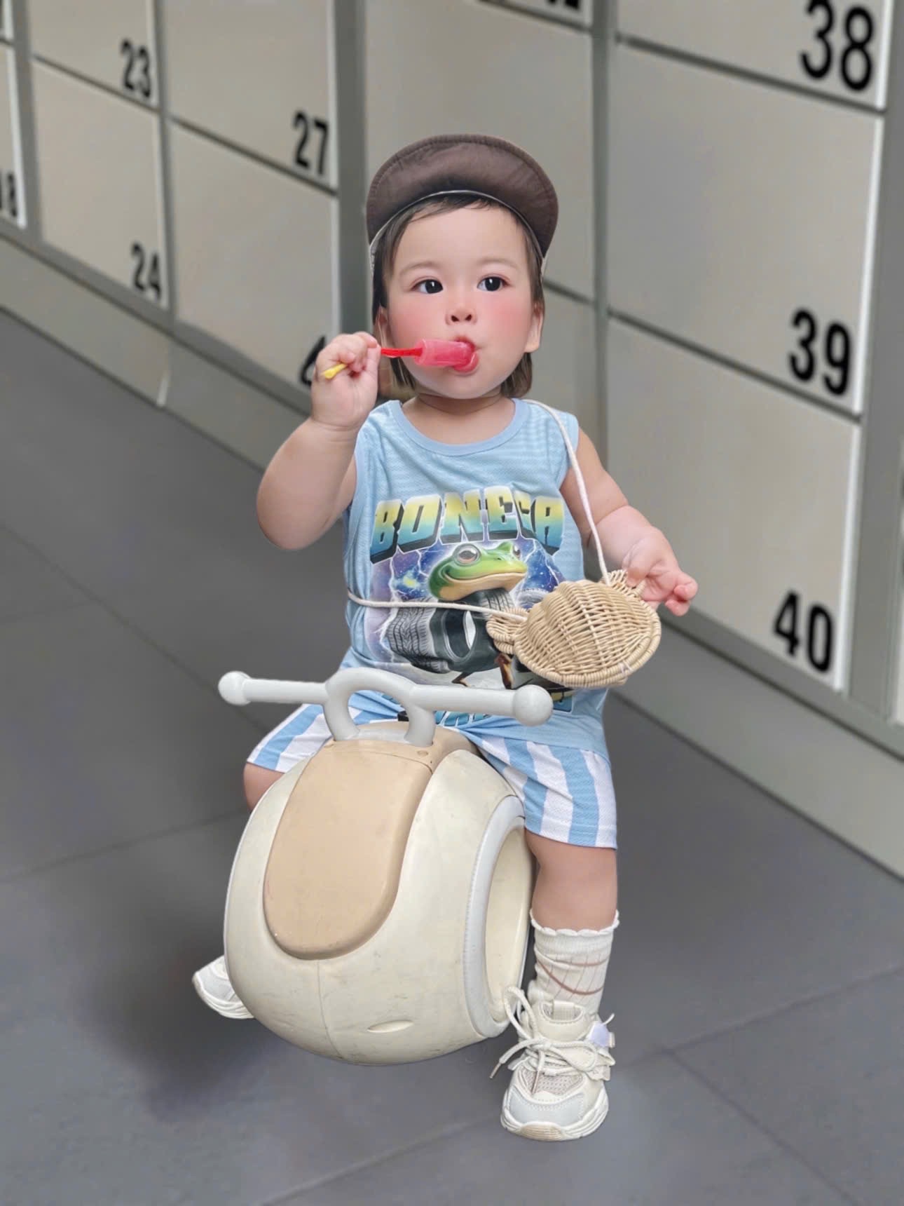 BỘ ĐÙI BA LỖ THÔNG HƠI MÀU XANH DƯƠNG AMBALUBU