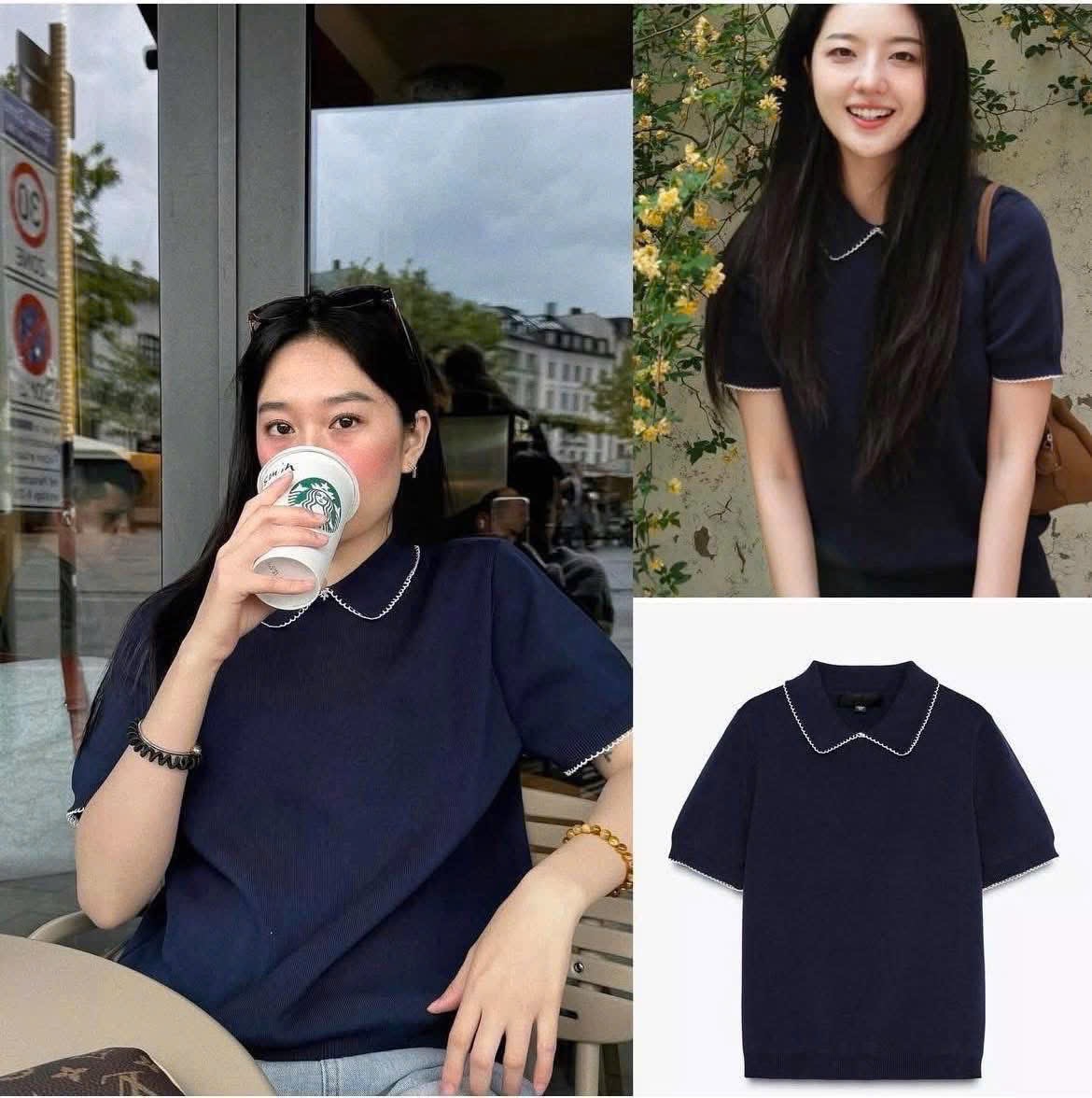 ÁO LEN POLO DỆT VIỀN ZRF MÀU THAN