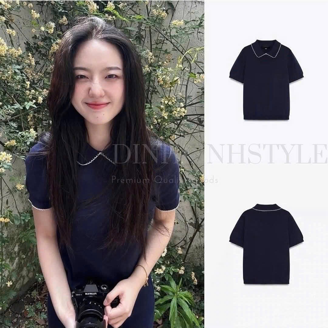 ÁO LEN POLO DỆT VIỀN ZRF MÀU THAN