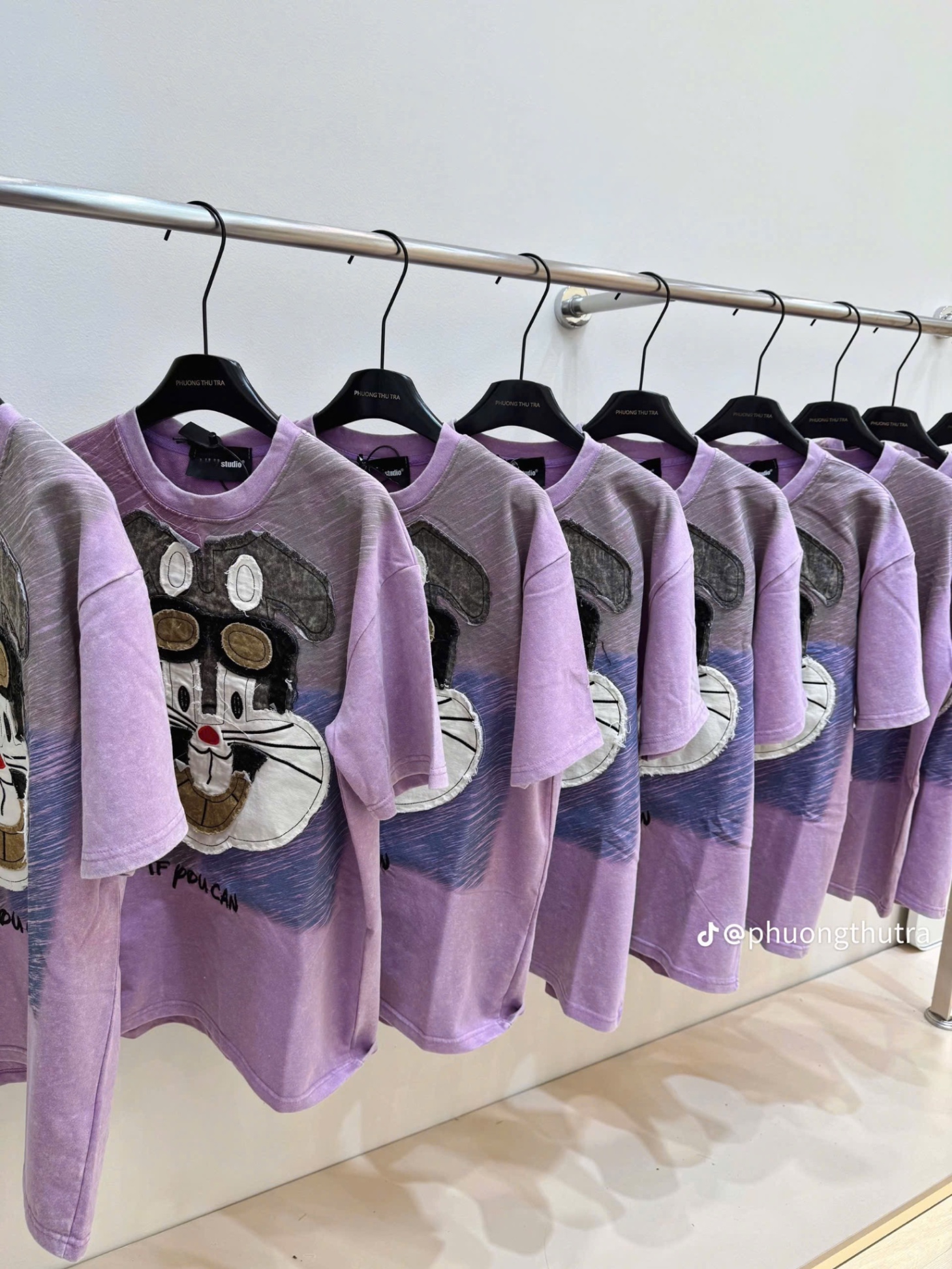 XẢ KHO ÁO PULL CỘC HÌNH THỎ TÍM