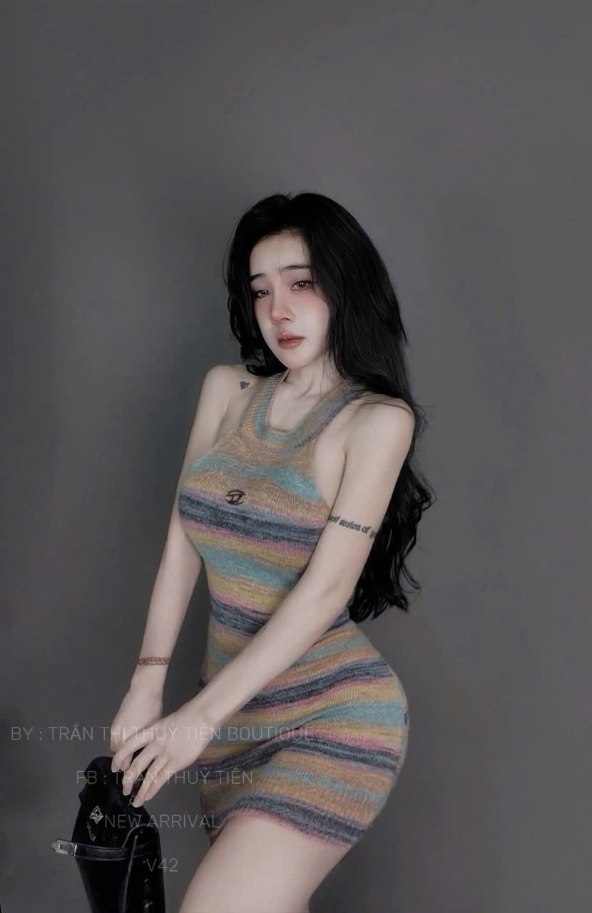 VÁY BODY CỔ YẾM MÁC D CẦU VỒNG