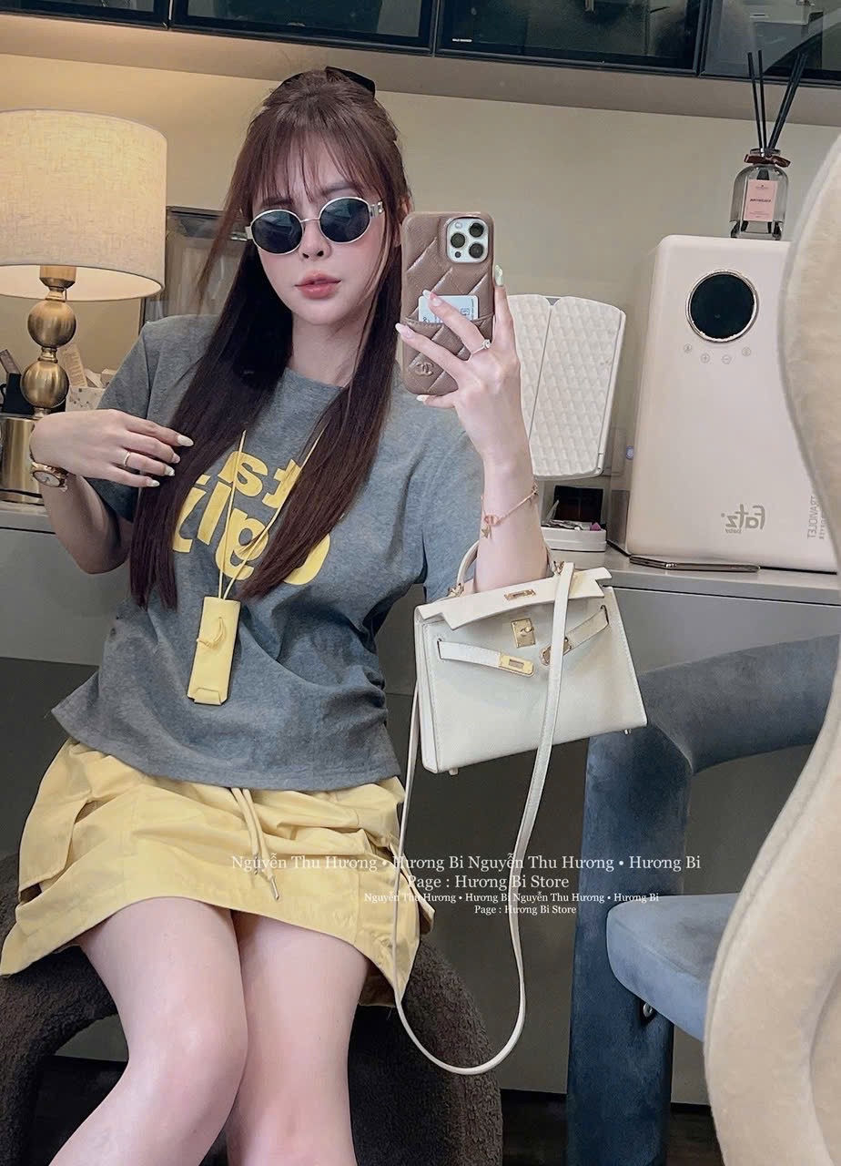 SÉT ÁO GHI CỘC CHỮ STAY MIX CV TÚI HỘP