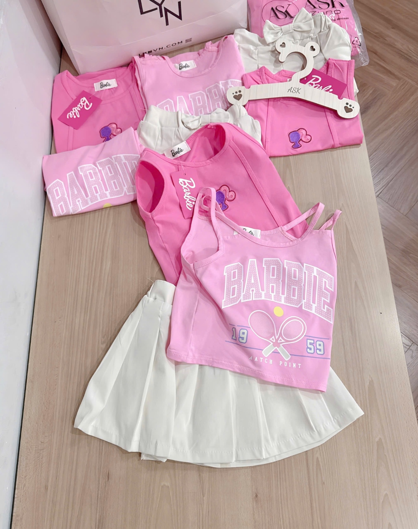 SET HỒNG BABIE 3CT MIX CV TRẮNG BG