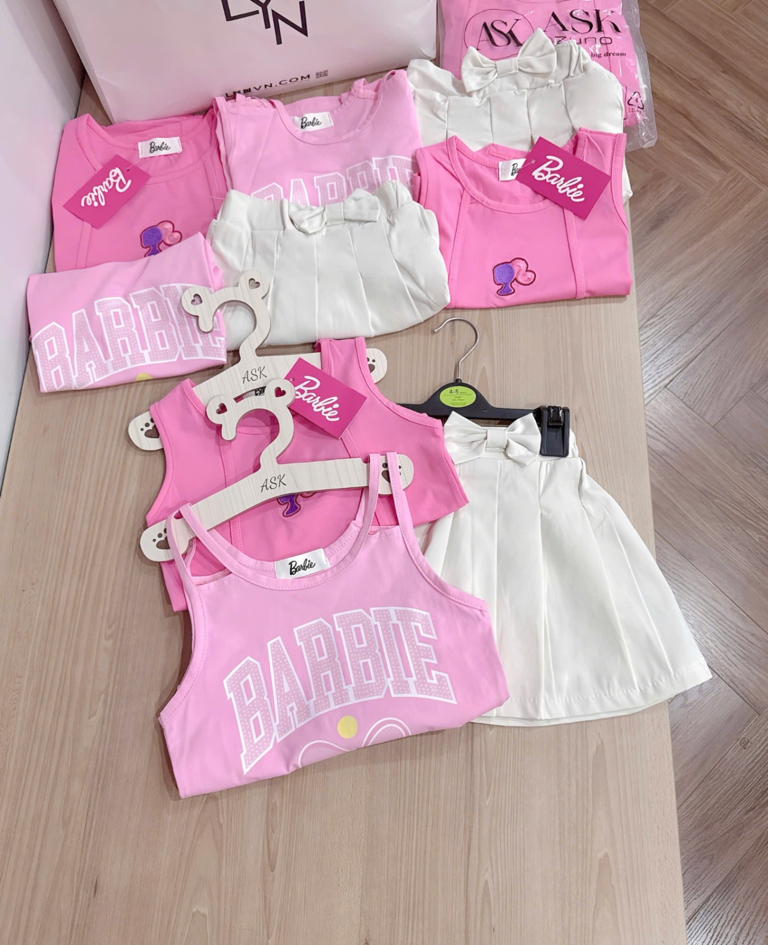 SET HỒNG BABIE 3CT MIX CV TRẮNG BG