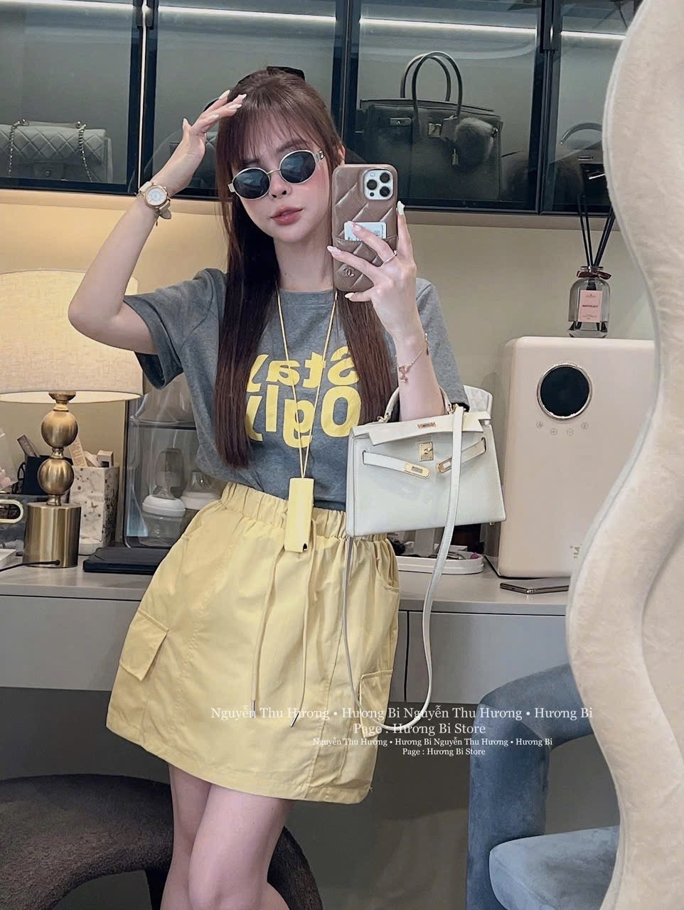 SÉT ÁO GHI CỘC CHỮ STAY MIX CV TÚI HỘP