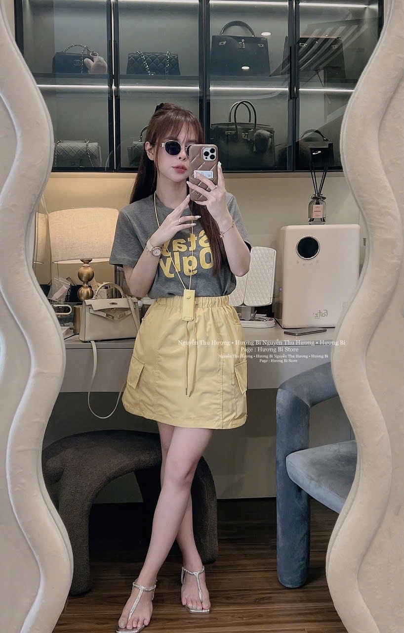 SÉT ÁO GHI CỘC CHỮ STAY MIX CV TÚI HỘP