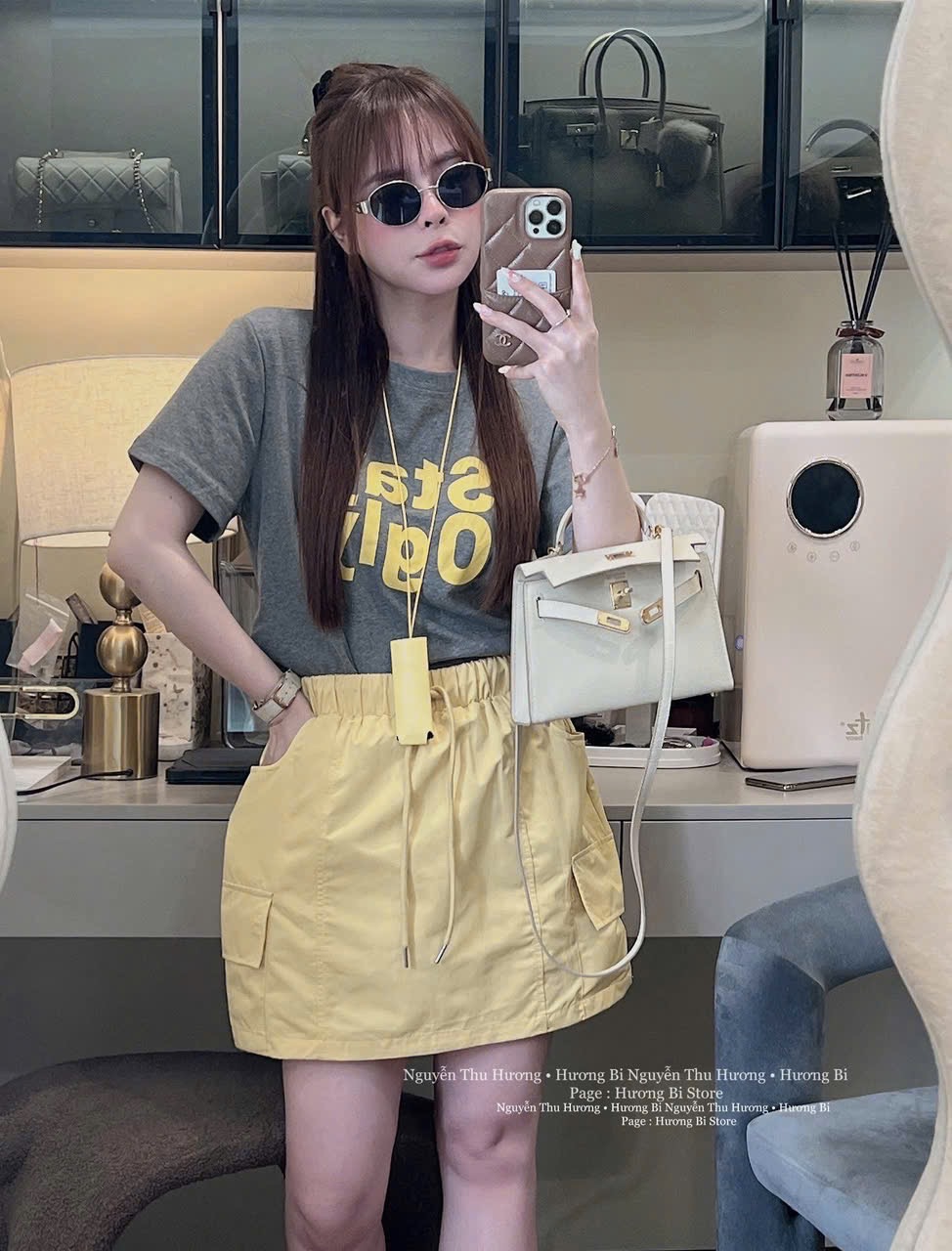 SÉT ÁO GHI CỘC CHỮ STAY MIX CV TÚI HỘP