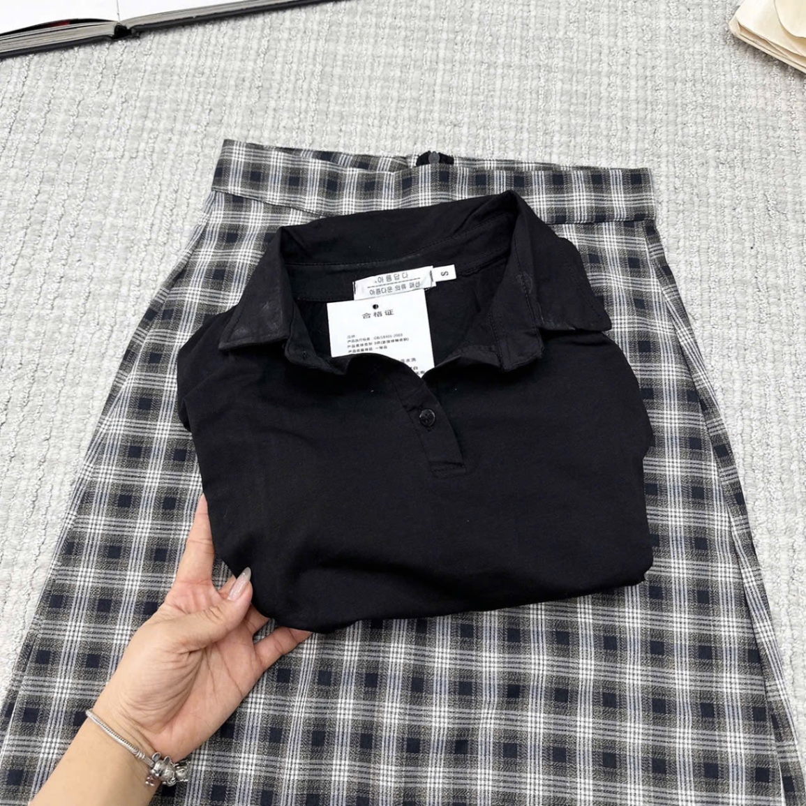 XẢ KHO SÉT BỘ POLO CV KẺ CHO NỮ