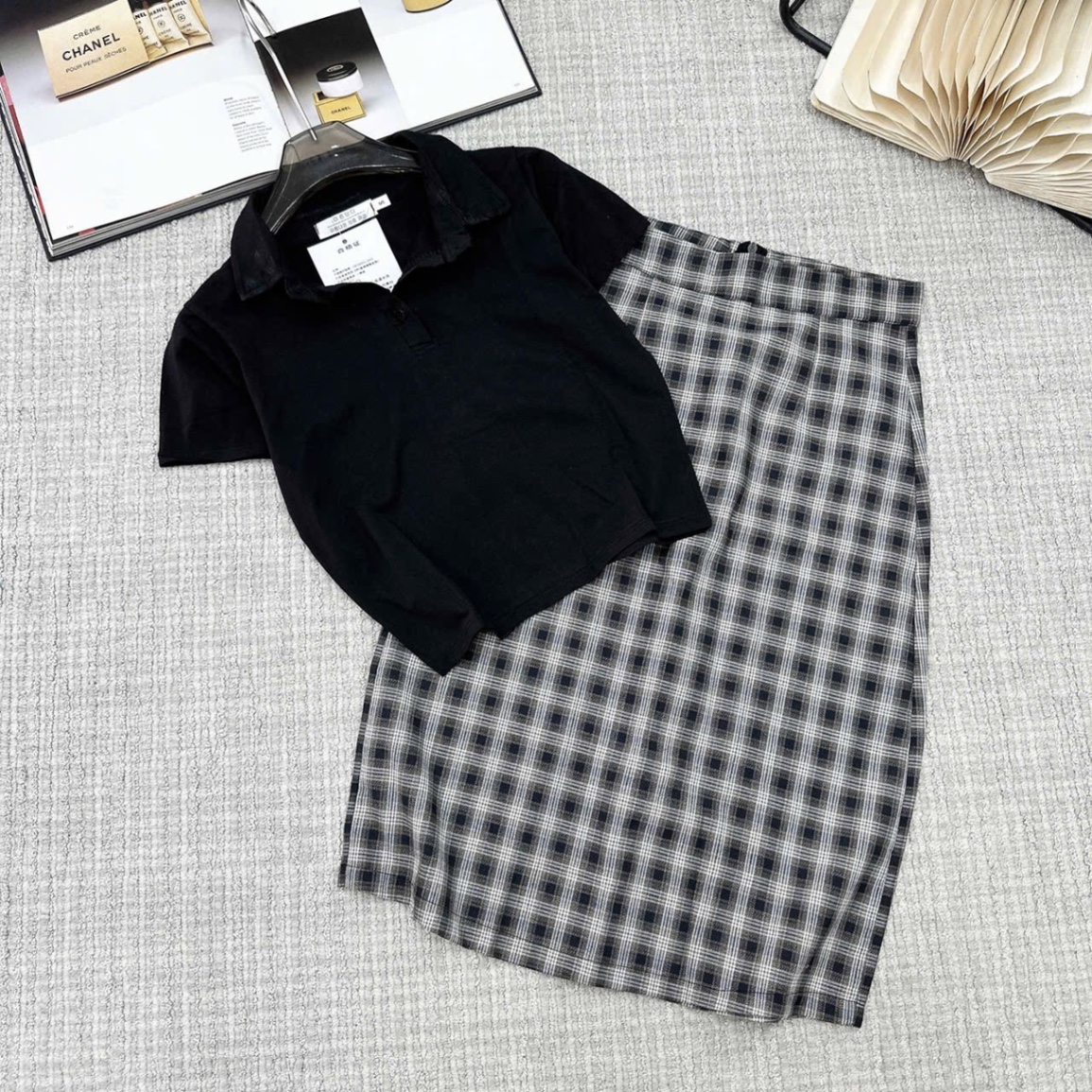 XẢ KHO SÉT BỘ POLO CV KẺ CHO NỮ