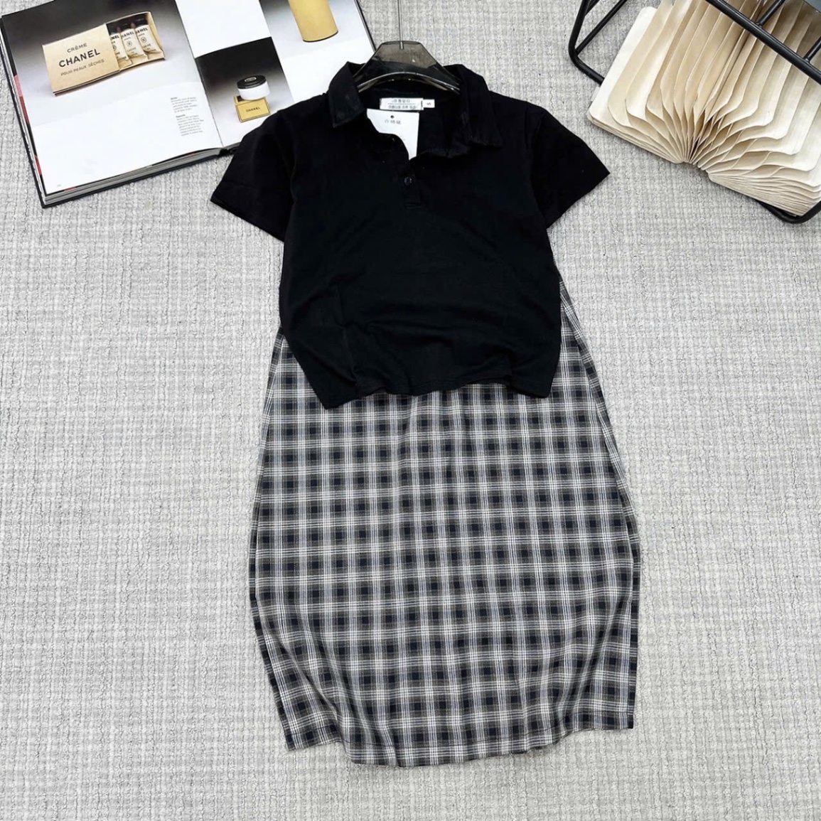 XẢ KHO SÉT BỘ POLO CV KẺ CHO NỮ