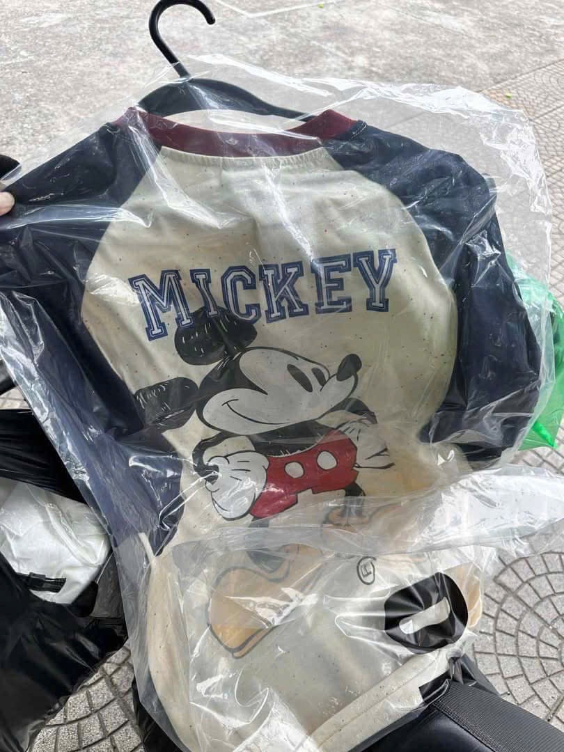 ÁO PULL CỘC MICKY BE PHỐI THAN KÈM MÓC