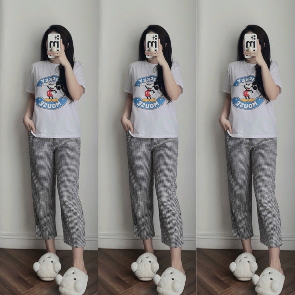 Bộ COTTON MICKY QUAN KẺ