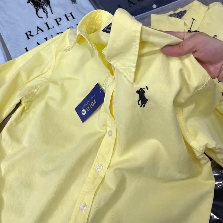 ÁO SƠ MI POLO VÀNG CHANH THÊU NGỰA