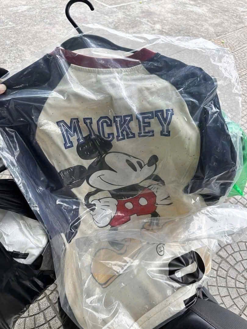 ÁO PULL CỘC MICKY BE PHỐI THAN KÈM MÓC