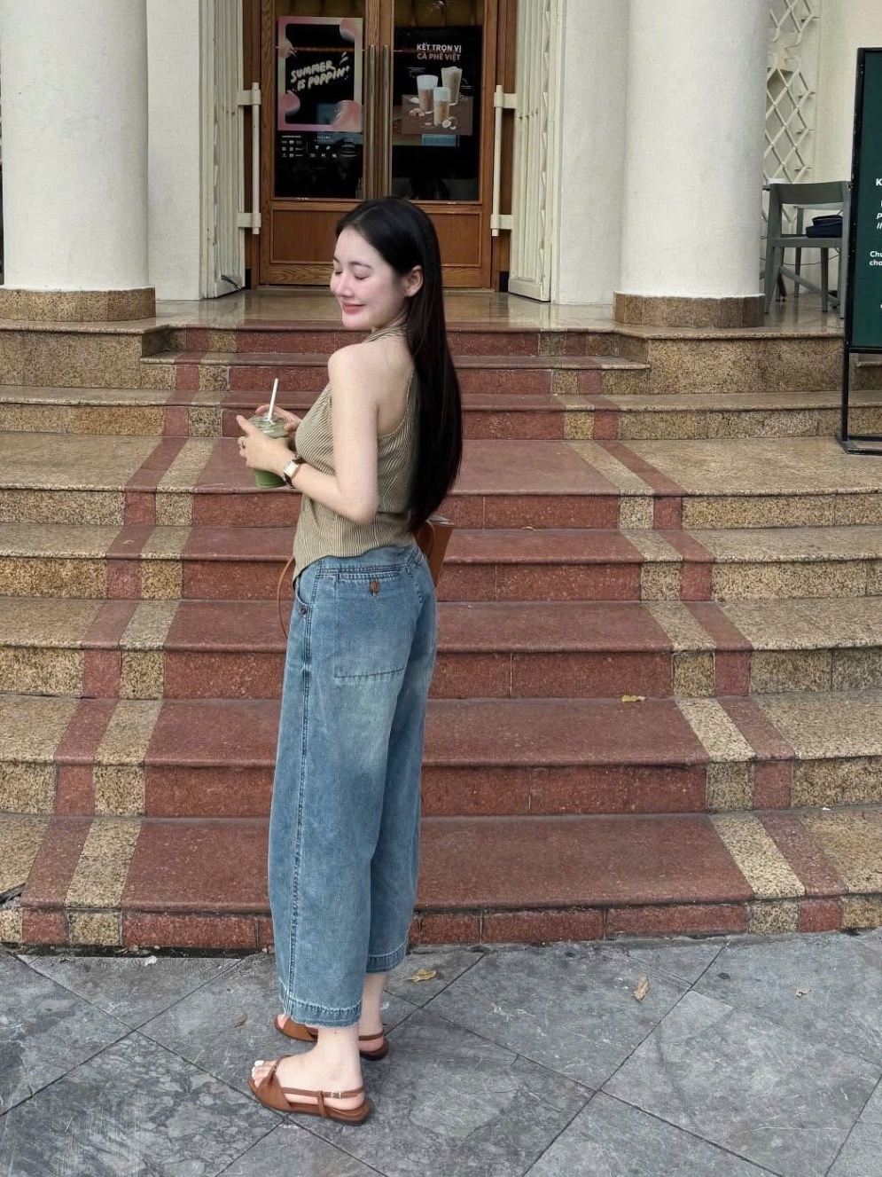 QUẦN JEAN SUÔNG XANH TÚI VUÔNG NT22
