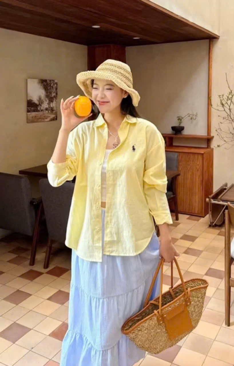 ÁO SƠ MI POLO VÀNG CHANH THÊU NGỰA