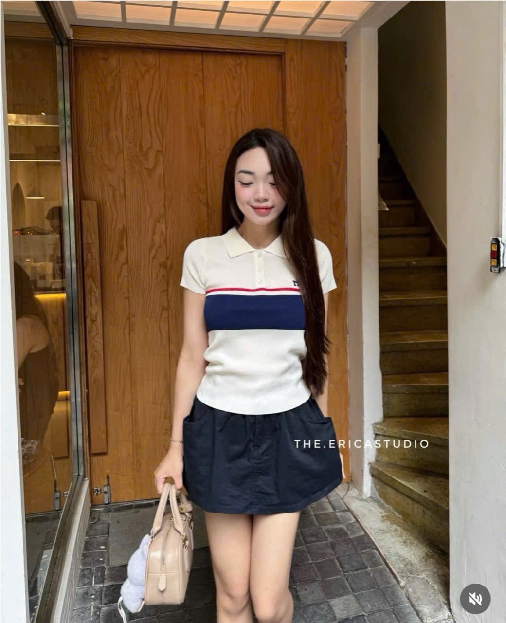 ÁO LEN POLO THÊU CHỮ M QC